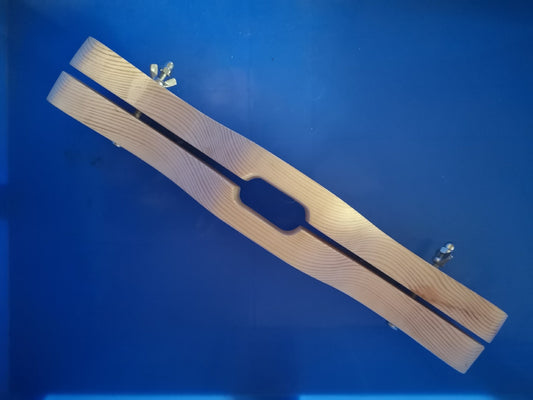 SteelGri Natural Wood-Handled Scrotum Clamp Squeezer