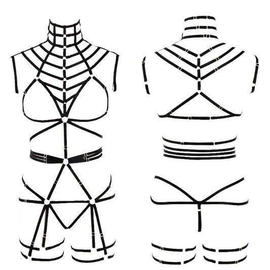 NoirLattice Adjustable Full-Body Elastic Harness