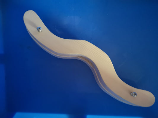 SteelGri Natural Wood-Handled Scrotum Clamp Squeezer