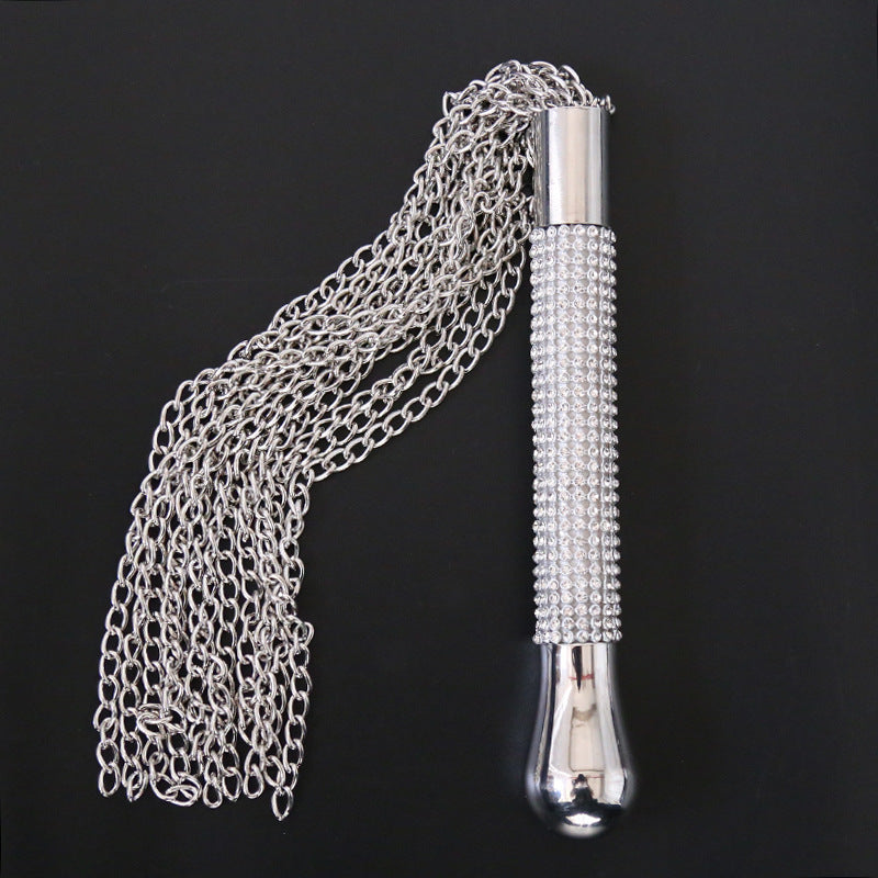 Starlit Cascade Diamond-Handle Chain Flogger