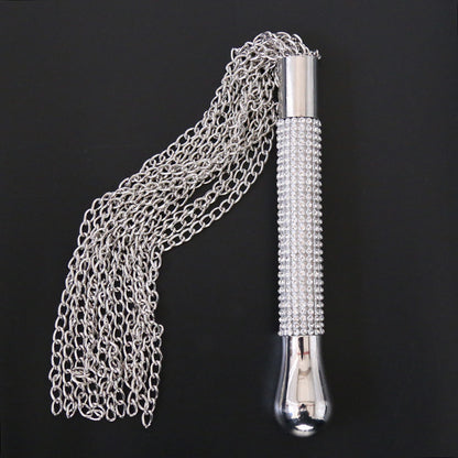 Starlit Cascade Diamond-Handle Chain Flogger