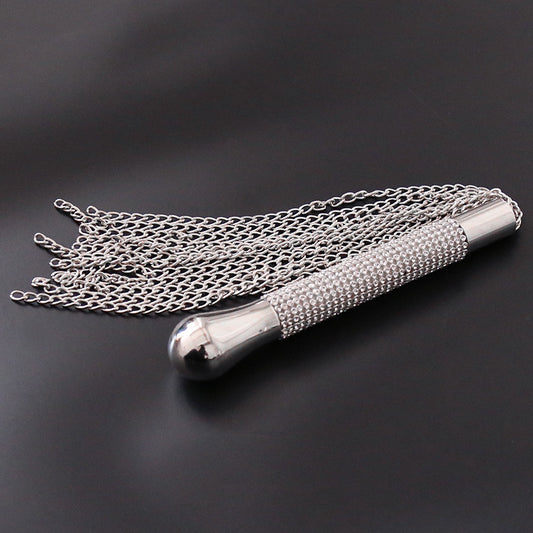 Starlit Cascade Diamond-Handle Chain Flogger