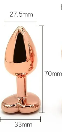 HeartGlow Heart Shaped Metal Anal Plug
